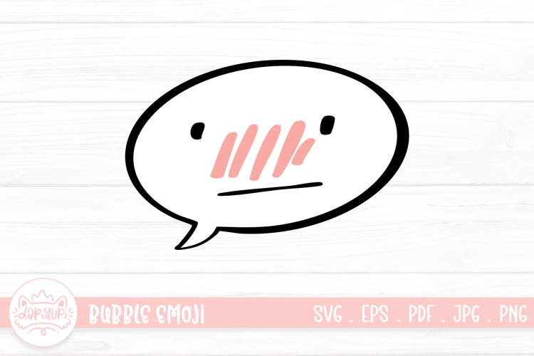 Embarrassing Bubble Emoji Character Illustration