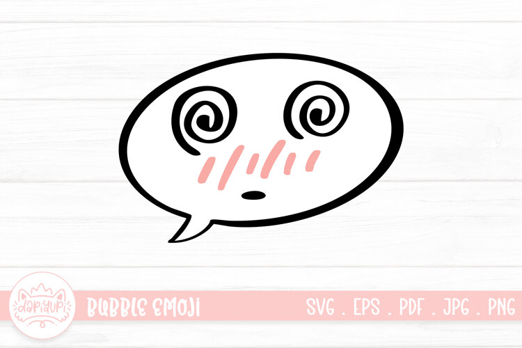 Embarrassed Bubble Emoji Character Illustration example image 1