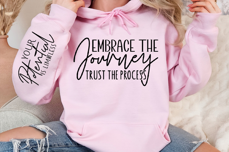 Embrace the journey trust the process Sleeve Svg Design