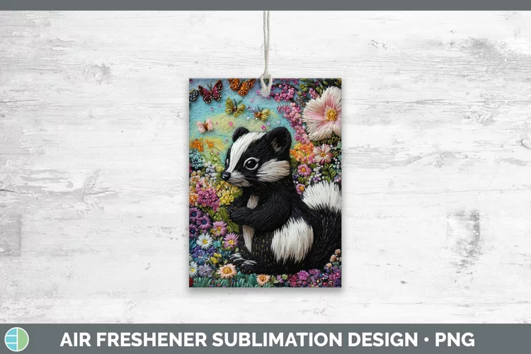 Embroider Skunk Air Freshener Sublimation Car Freshener Desi