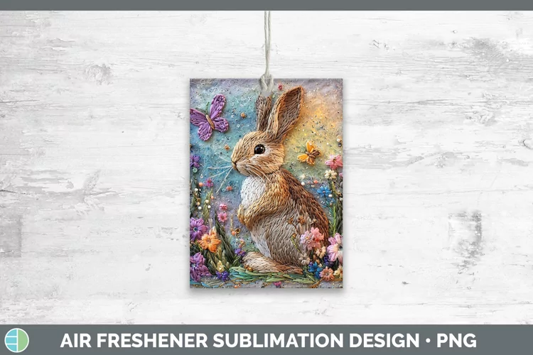 Embroider Snowshoe Hare Air Freshener Sublimation Car Freshe