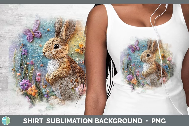 Embroider Snowshoe Hare Shirt Sublimation Sublimation Backgr