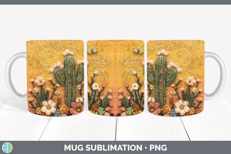 GorgeousEmbroidered Mug Wrap design.