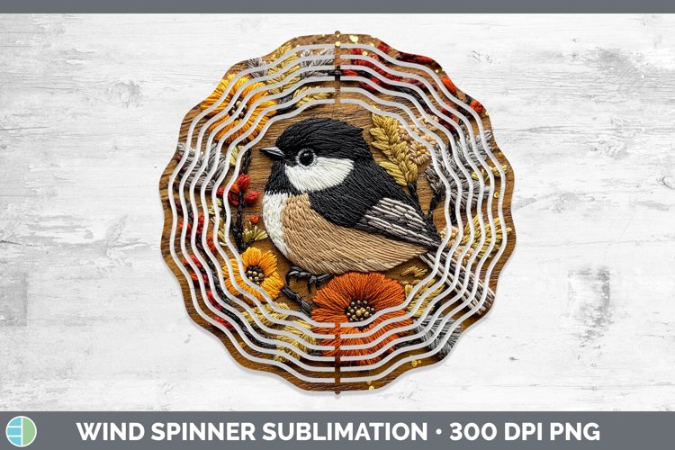 GorgeousEmbroidered Wind Spinner design.