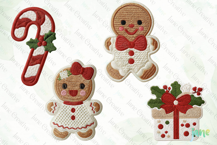 Embroidered Christmas Clipart