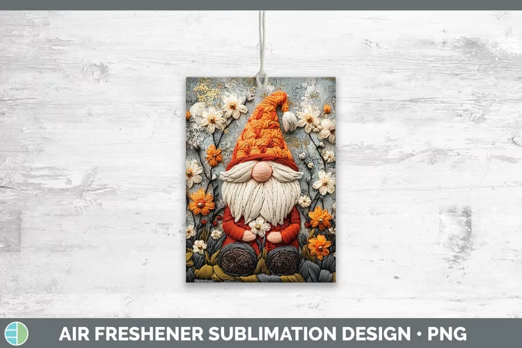 Embroidered Gnome Air Freshener Sublimation Car Freshener De