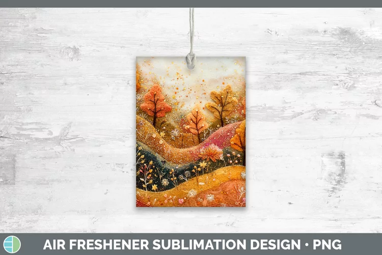 Embroidered Landscape Air Freshener Sublimation Car Freshene
