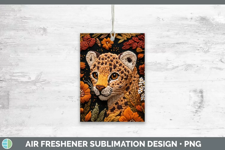 Embroidered Leopard Air Freshener Sublimation Car Freshener