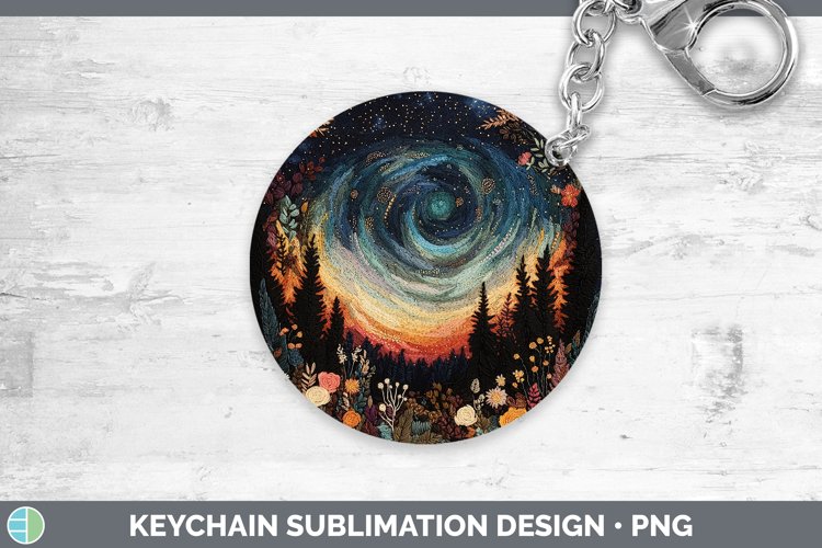 GorgeousEmbroidered Keychain design.