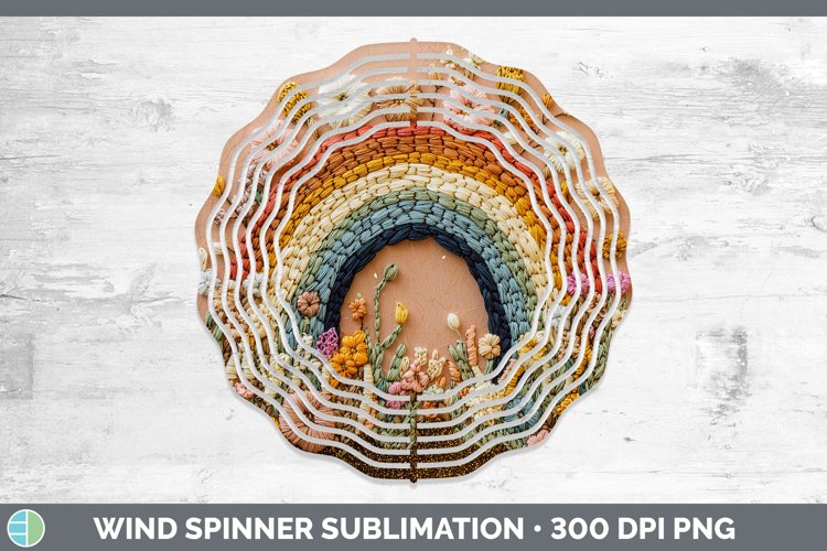 GorgeousEmbroidered Wind Spinner design.