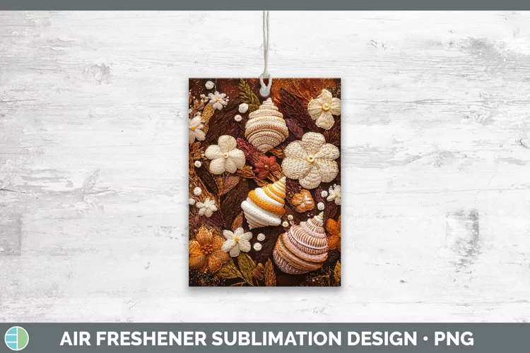 Embroidered Seashell Air Freshener Sublimation Car Freshener
