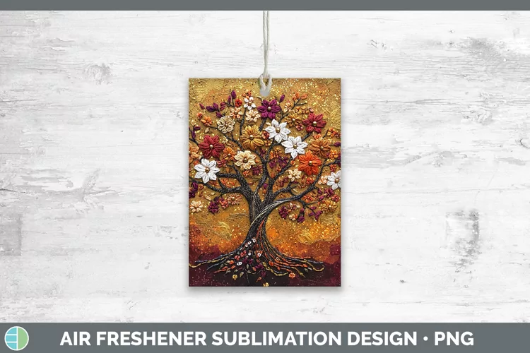 Embroidered Tree of Life Air Freshener Sublimation Car Fresh