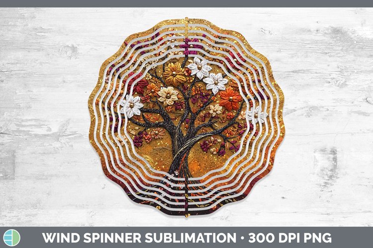 GorgeousEmbroidered Wind Spinner design.