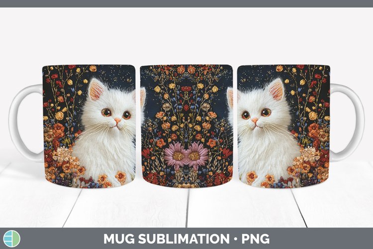 GorgeousEmbroidered Mug Wrap design.