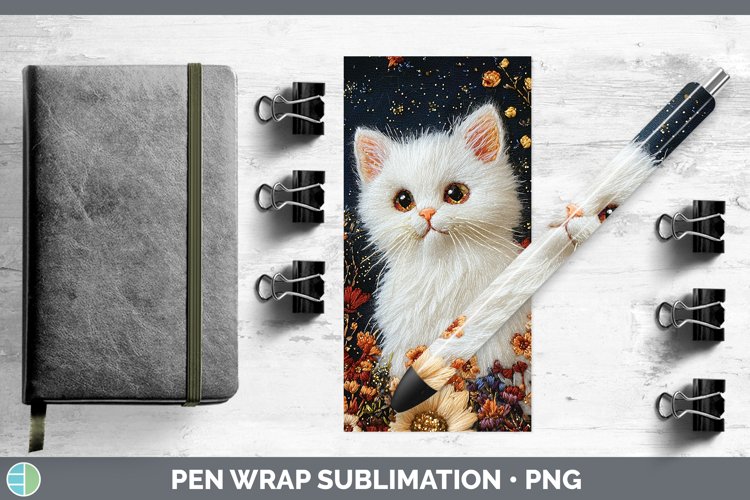GorgeousEmbroidered Pen Wrap design.