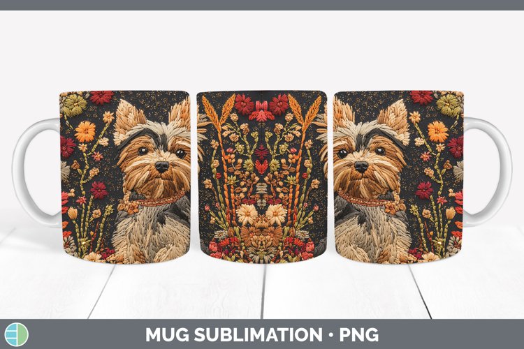 GorgeousEmbroidered Mug Wrap design.