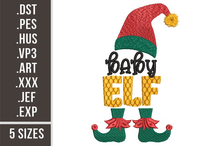 Baby Elf | Christmas Embroidery Design