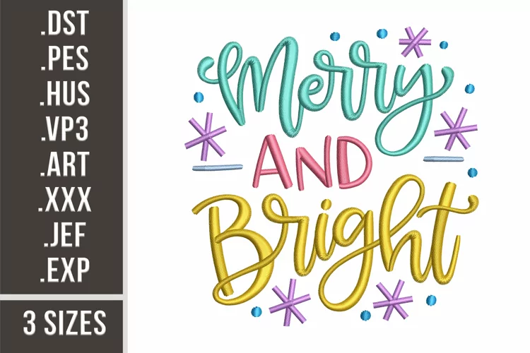 Merry And Bright | Christmas Embroidery