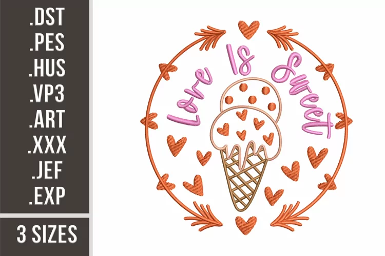 Love Is Sweet | St. Valentine's Day Embroidery