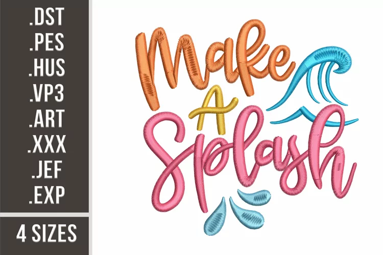 Make A Splash | Mermaid Embroidery Design