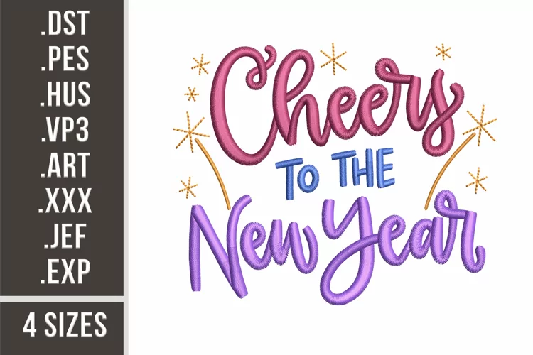 Cheers To The New Year | Embroidery Design