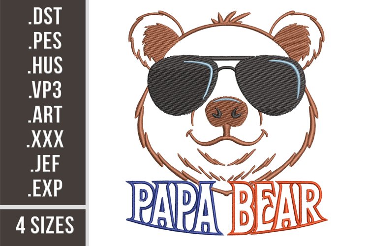 Papa Bear | Fathers Day Embroidery