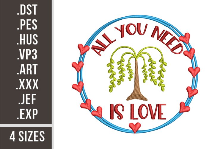 All You Need Is Love | St. Valentine's Day Embroidery example image 1