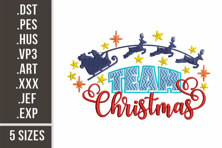 Team Christmas | Embroidery Design