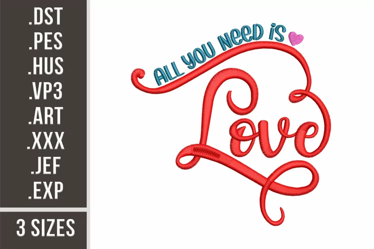 All You Need Is Love | St. Valentine's Day Embroidery