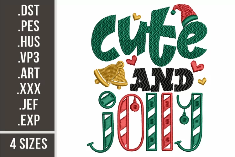 Cute And Jolly | Christmas Machine Embroidery Design