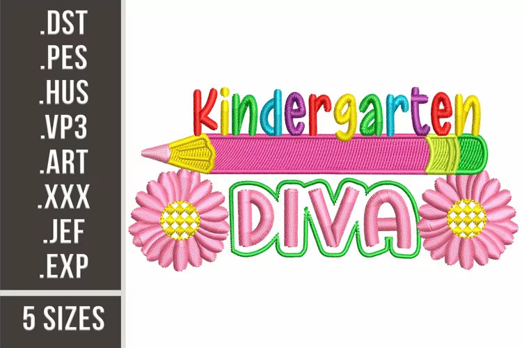 Kindergarten Diva | Embroidery Design