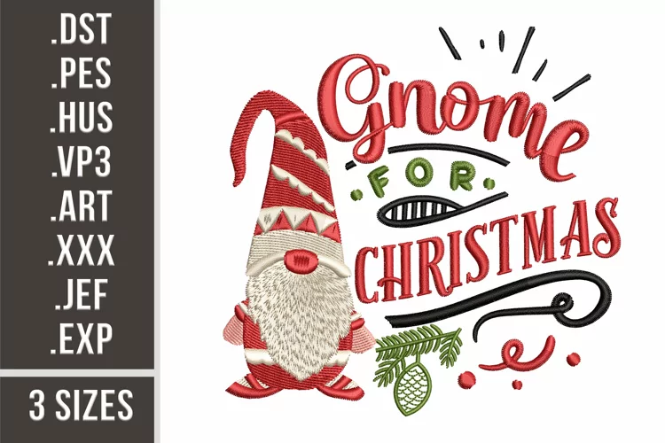 Gnome For Christmas | Embroidery Design
