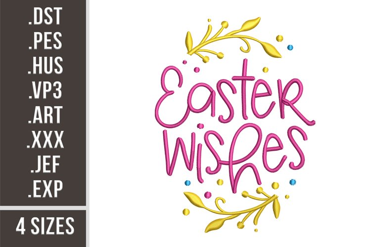 Easter Wishes | Spring Embroidery example image 1