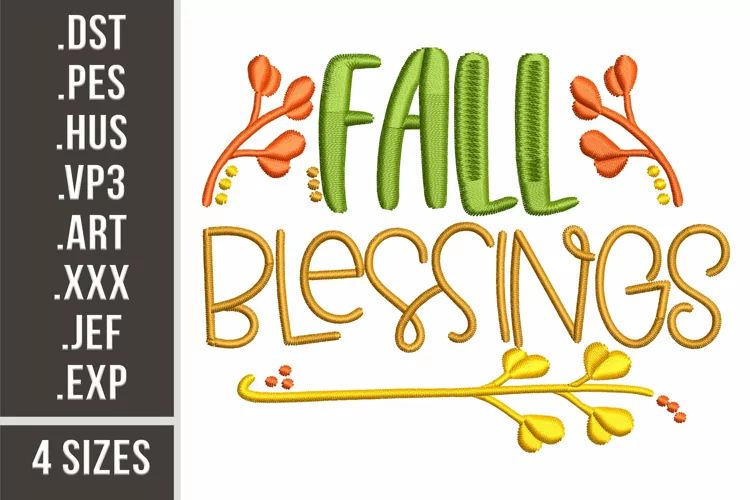 Fall Blessings | Embroidery Design