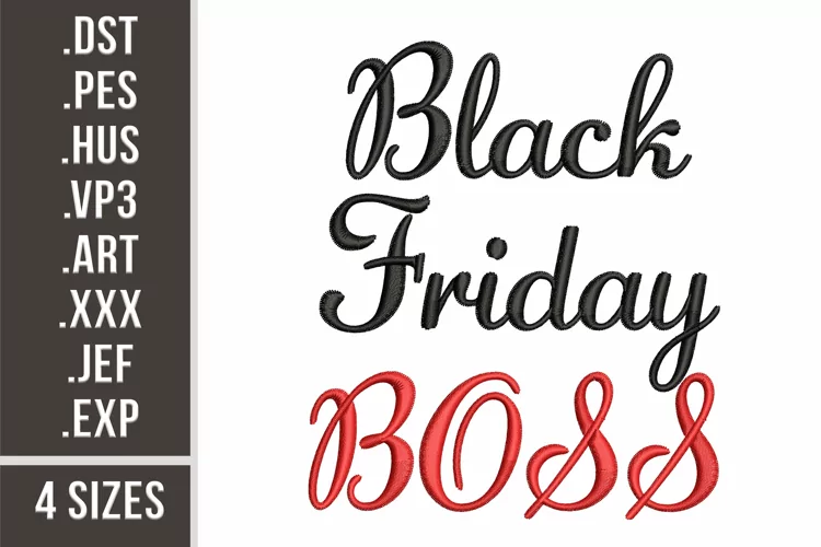 Black Friday Boss | Embroidery Design