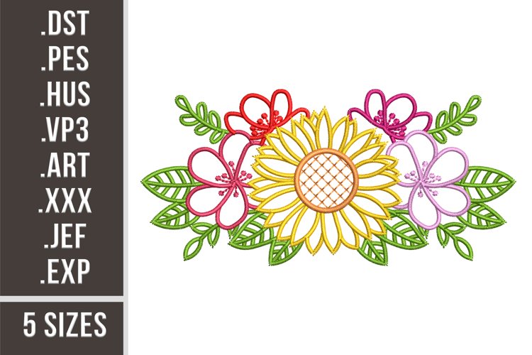 Flowers Bundle | Embroidery Design example image 1