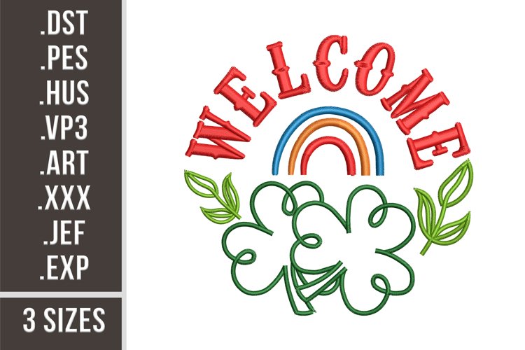 Welcome Sign, St. Patricks Day Embroidery