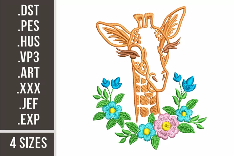 Floral Graffe 4 sizes | Embroidery Design