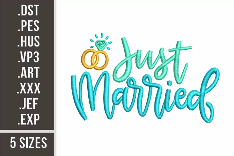 Just Married | Wedding Embroidery