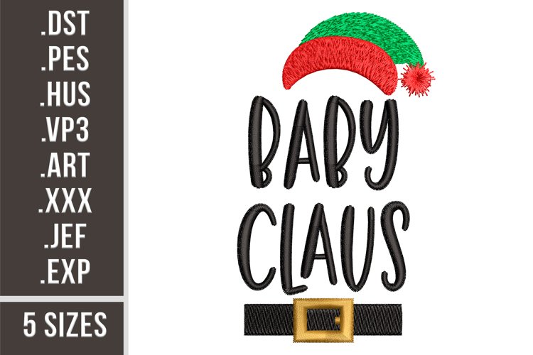 Baby Claus | Christmas Embroidery Design example image 1