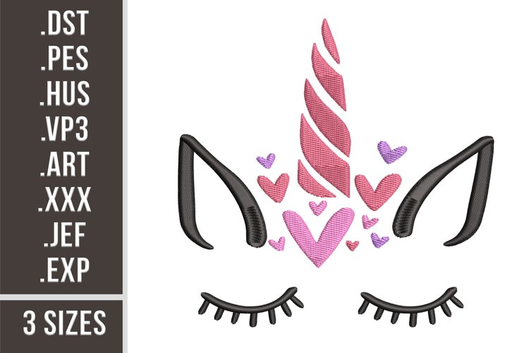 Love Unicorn | St. Valentine's Day Embroidery Design example image 1