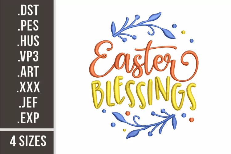 Easter Blessings | Floral Embroidery