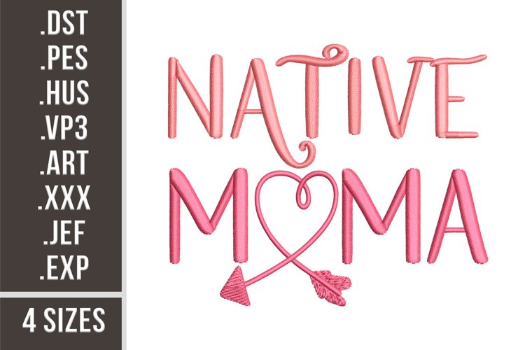 Native Mama 4 sizes | Embroidery Pattern example image 1