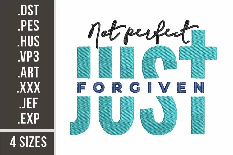 Not Perfect Just Forgiven | Christian Embroidery