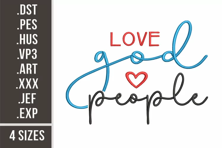 Love God and People | Christian Embroidery