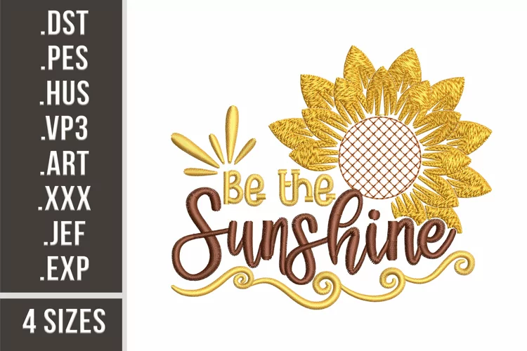 Be The Sunshine | Sunflower Embroidery