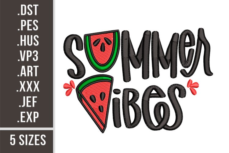 Summer vibes  embroidery design