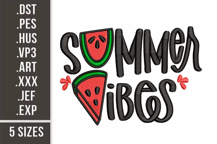 Summer Vibes | Embroidery Design