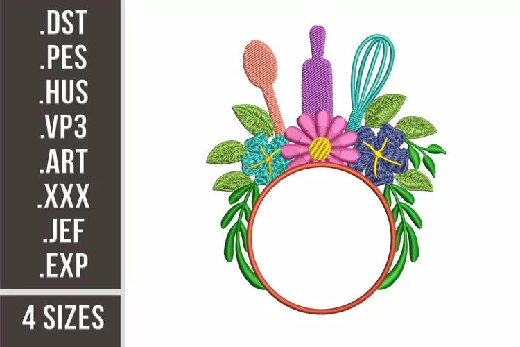 Kitchenware Monogram | Kitchen Embroidery