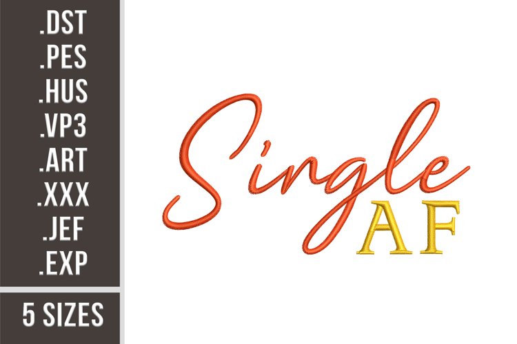 Single AF | Anti-Valentine Embroidery example image 1